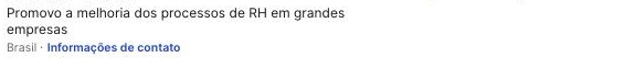 Headline do Linkedin - Bom exemplo 02 HeadLine do Linkedin - Bom exemplo